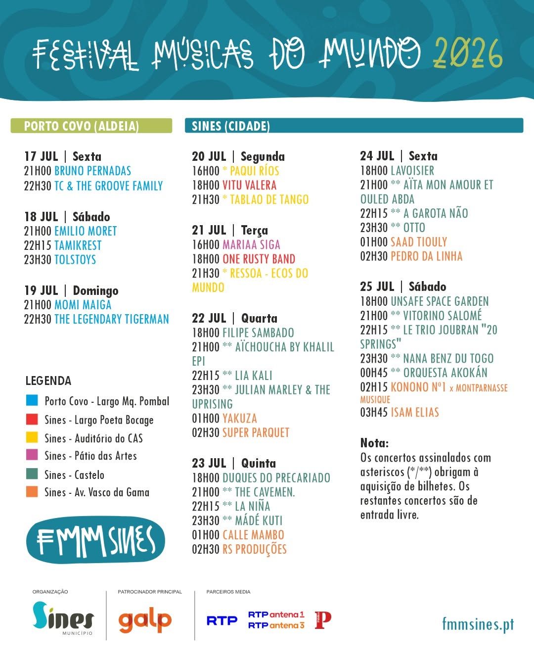 FMM -FESTIVAL MÚSICAS DO MUNDO- DE SINES 2026 yH5BAEAAAAALAAAAAABAAEAAAIBRAA7 - FMM -FESTIVAL MÚSICAS DO MUNDO- DE SINES 2026